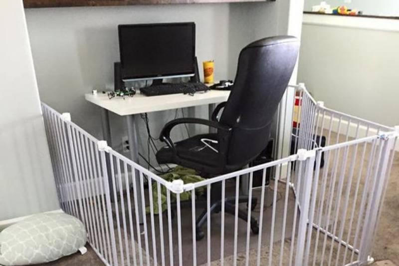 office and playpen