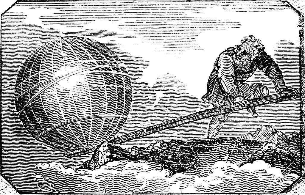 Picture of man with the Earth 