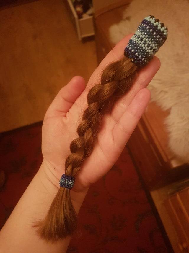lock of child's hair