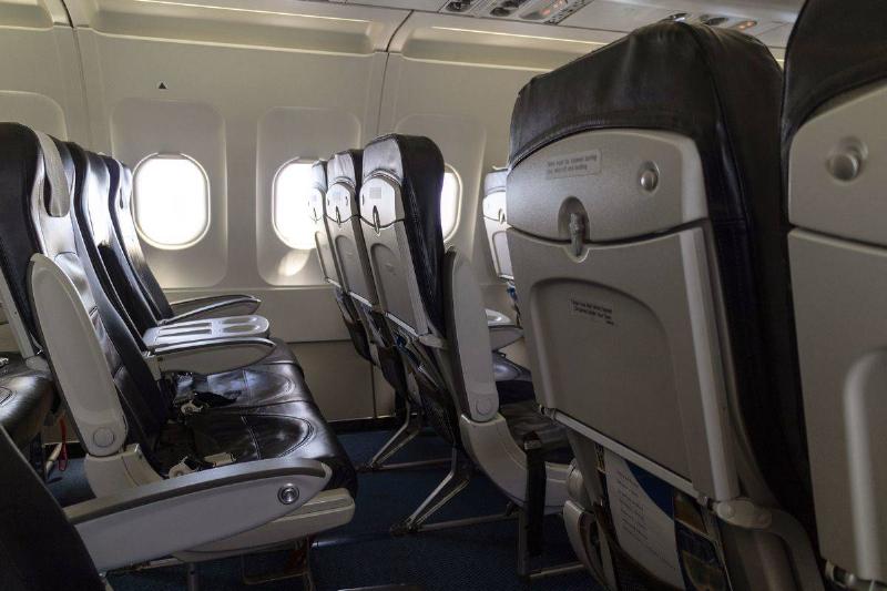 Aircraft seating configuration on a passenger jet Aircraft seating configuration on a passenger jet