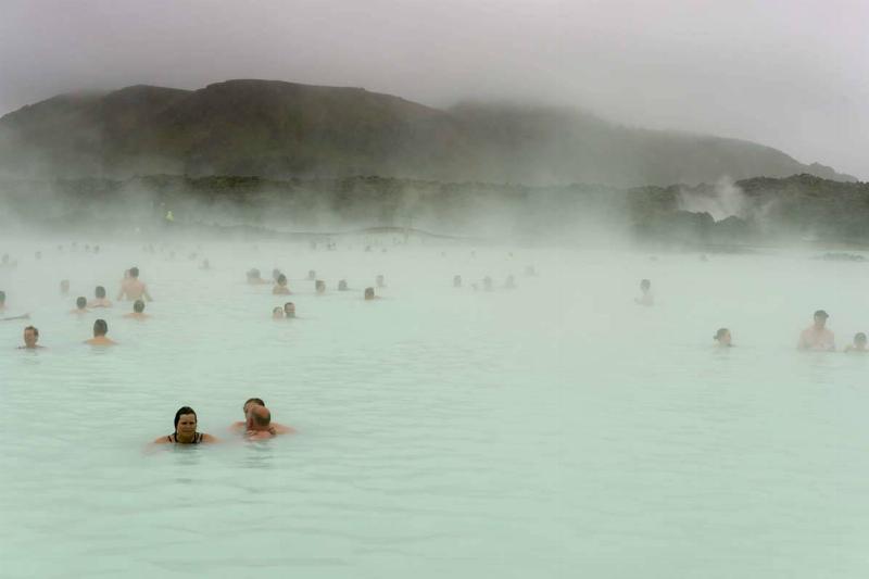 The Blue Lagoon is a geothermal spa located in a lava field...