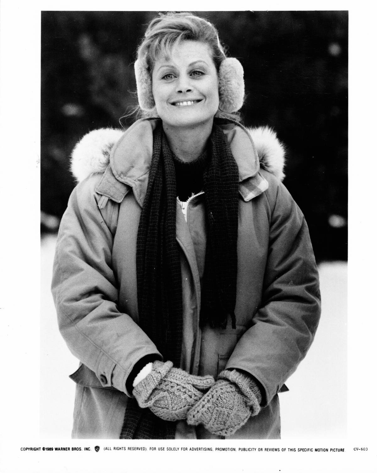 Beverly D'Angelo appears in a publicity still for Christmas Vacation.