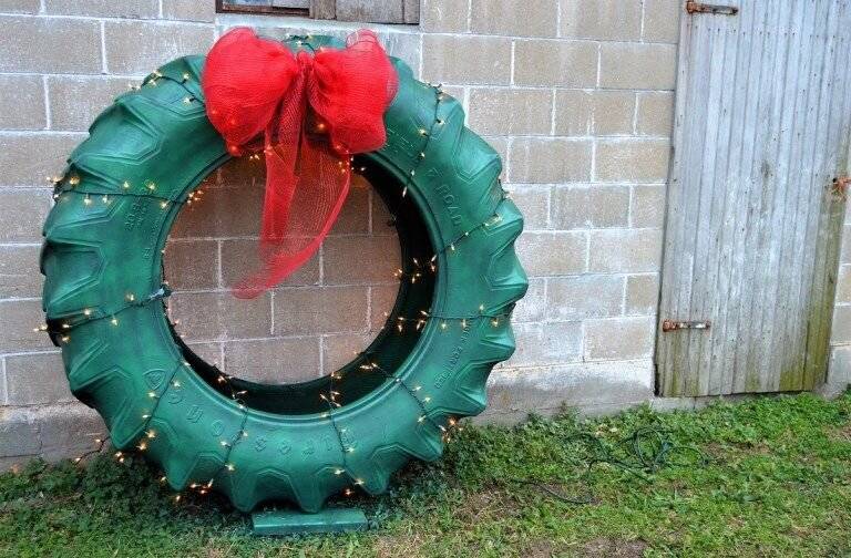 Forget A Wreath, Grab A Tractor Tire