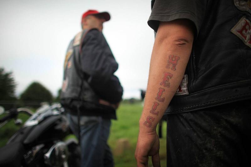 A Hells Angels member has 