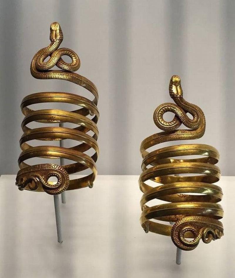 ancient greek gold snake armbands 
