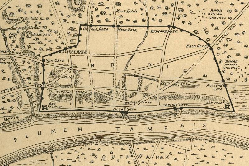 Plan of Roman London (1897).
