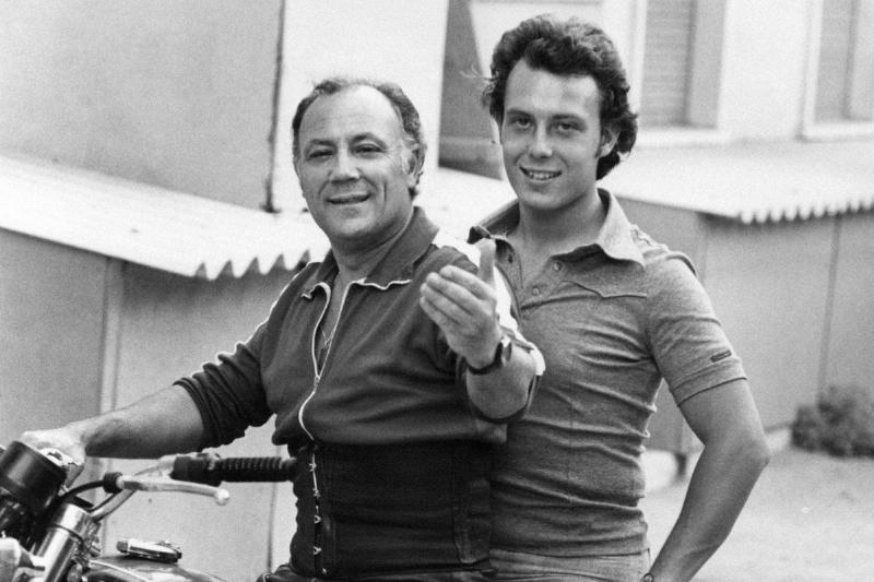 Sons of Silence-174310898 Motorcycle riders give the camera a thumbs up, 1974.