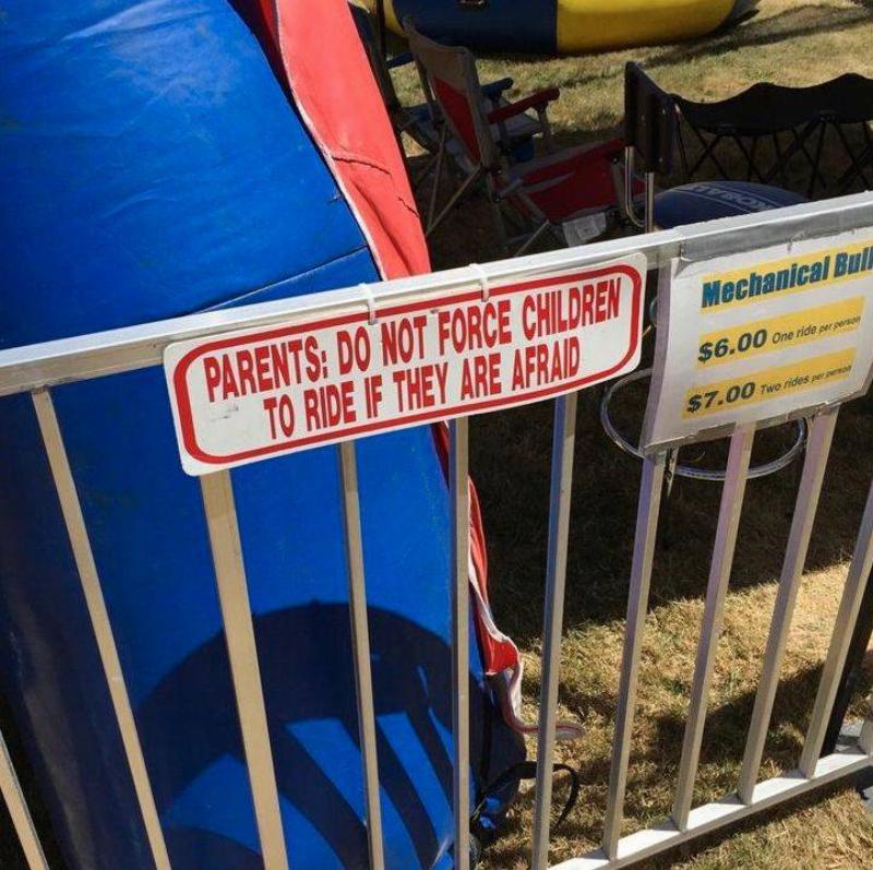 BrawHaHaw Reddit don't force children to ride sign