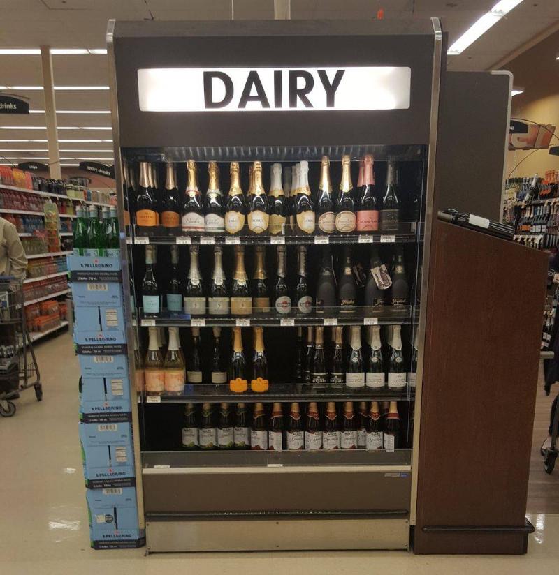 ImpracticalJokester Reddit wine fridge in grocery store with