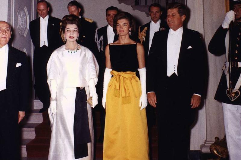 Jackie Kennedy In This Black And Yellow Chez Ninon Jackie Kennedy In This Black And Yellow Chez Ninon