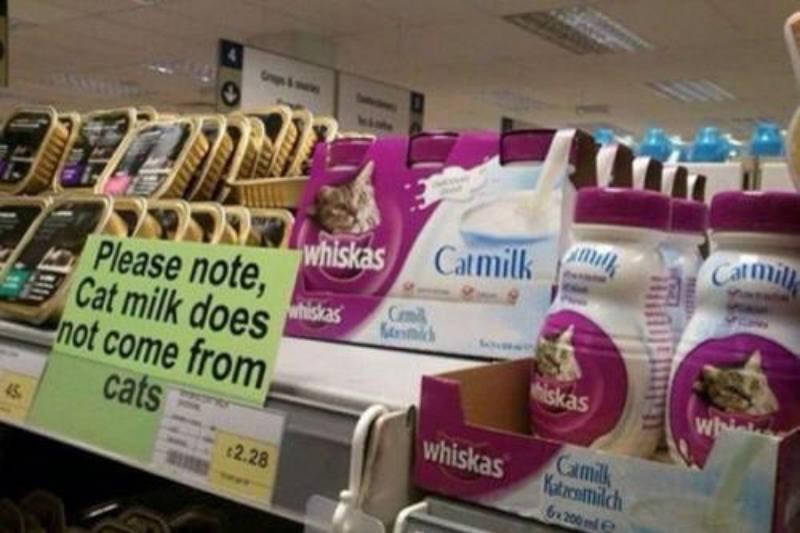 catmilk whiskas sign says