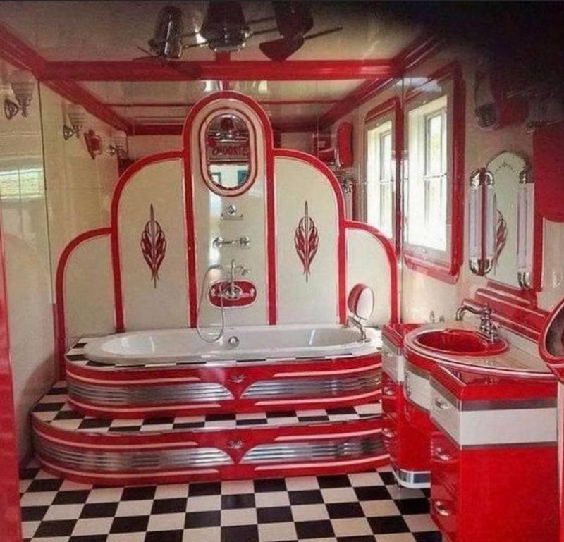 retro diner bathroom