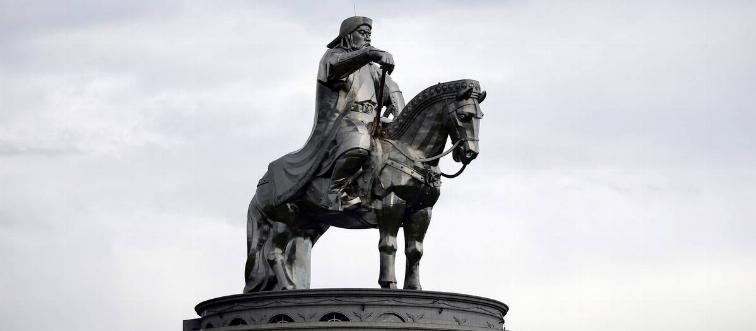 Equestrian statue of Genghis Khan in Mongolia
