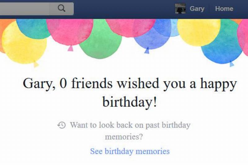 gary has 0 friends gary has 0 friends facebook notification