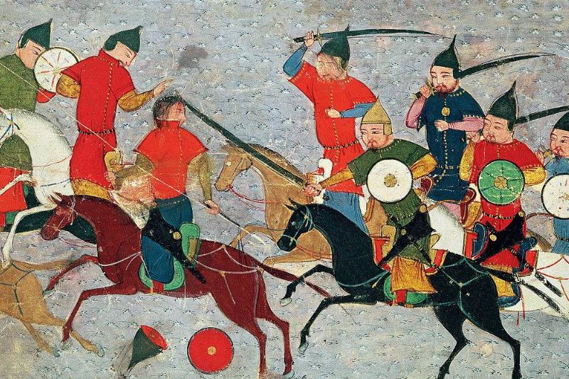 Mongol Empire -600053813 Painting of warriors