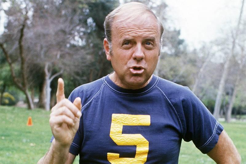 dick van patten wearing a jersey while talking