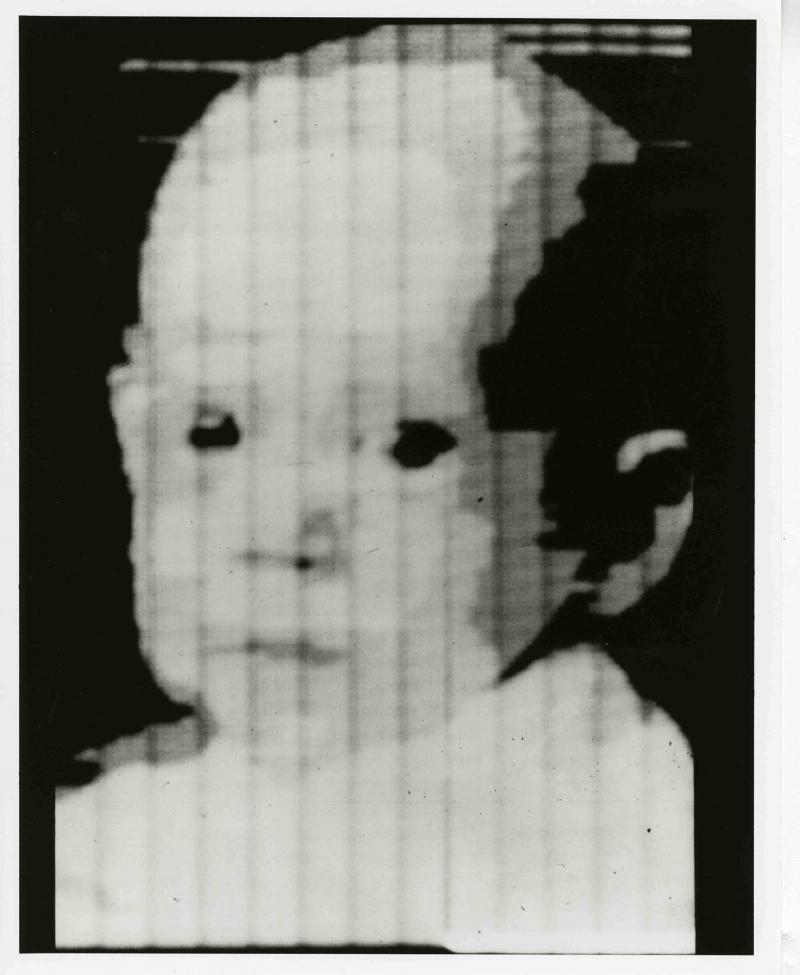 The first digital photograph ever made shows Russell Kirsch's three-month-old son, Walden.