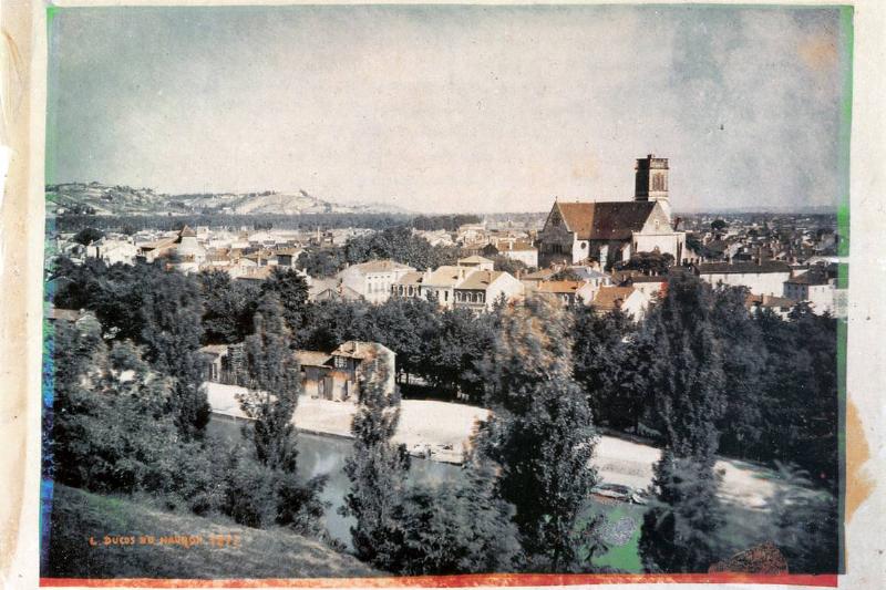 The first colored landscape photograph shows the southern French countryside.