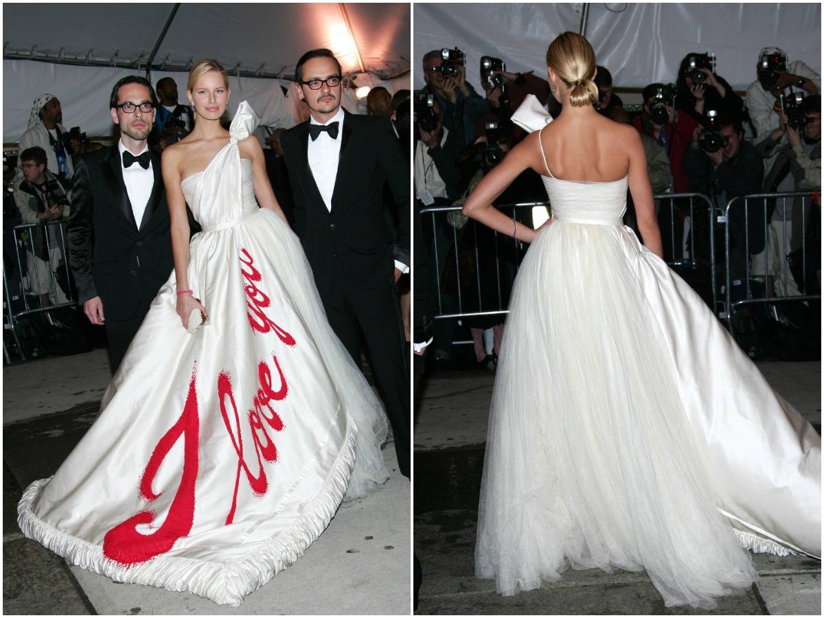 Karolina Kurkova shows off the front and back of her 