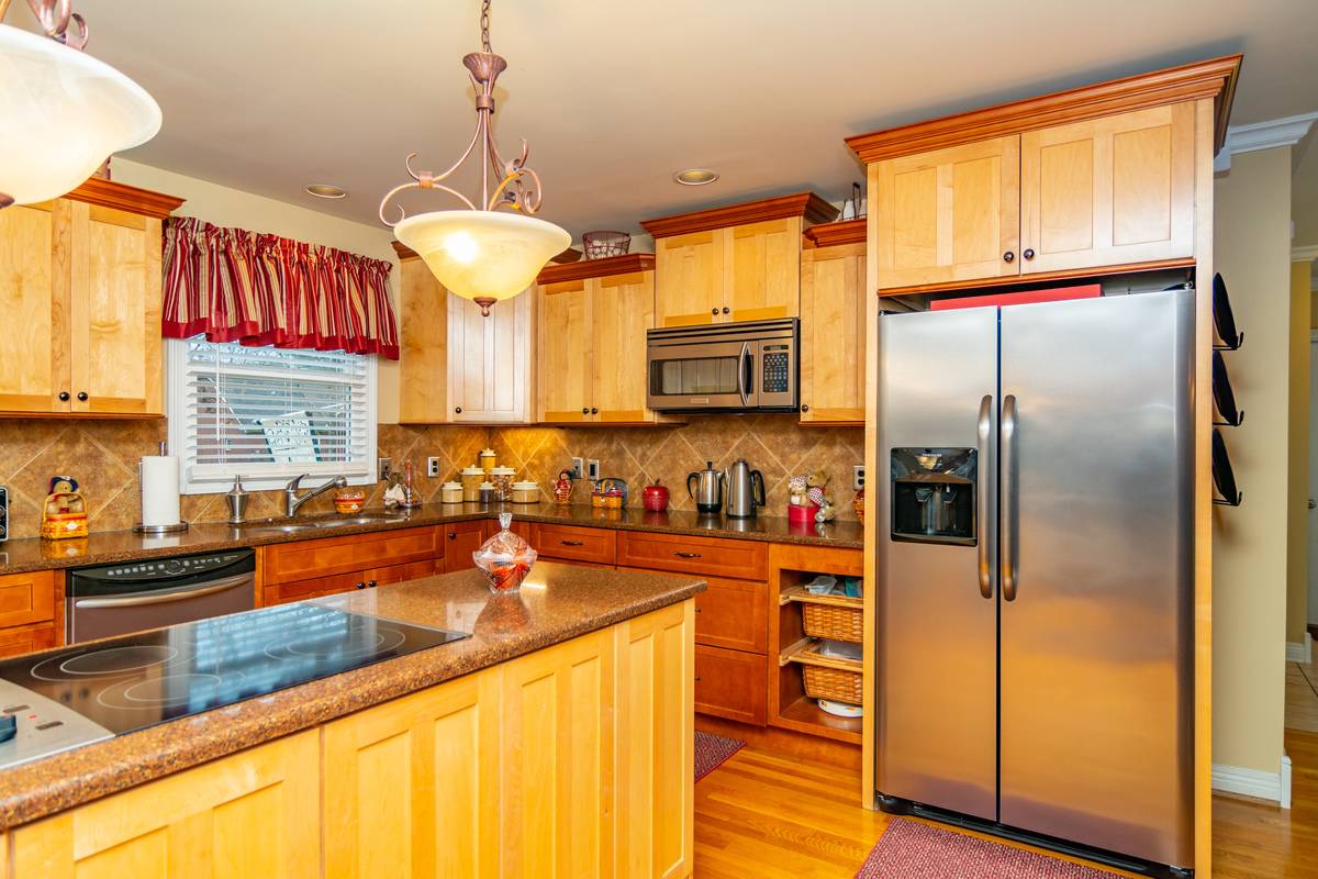 Kitchen in modern middle class house in Midwest America