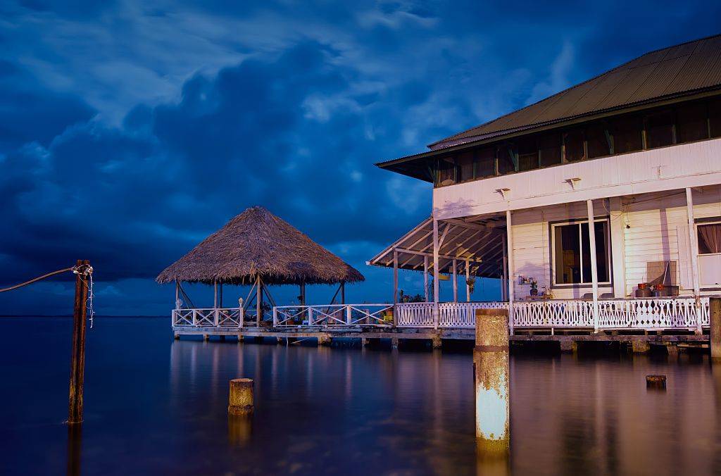 bocas del toro, panama building by the water
