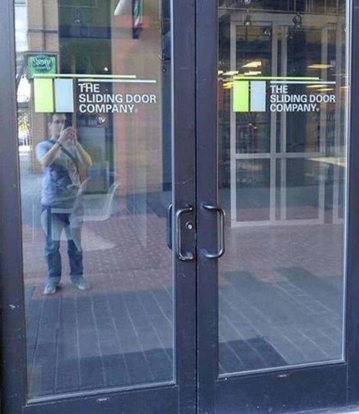 the sliding door company logo on doors that don't slide