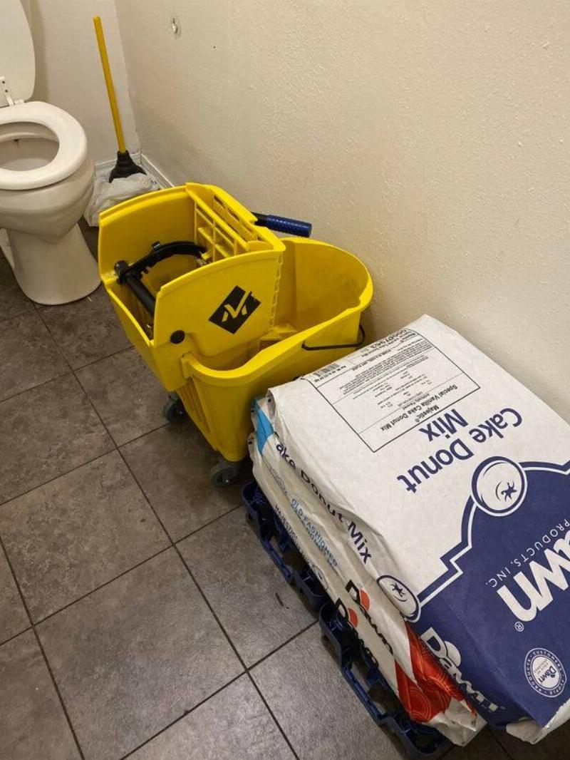 cake flour in bathroom 