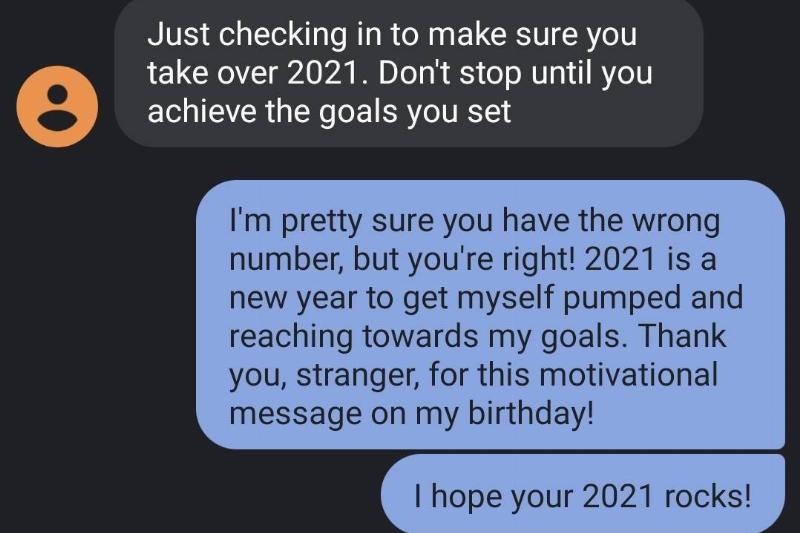 birthday-message-wrong-number-14162 birthday message to the wrong person but it was a nice message