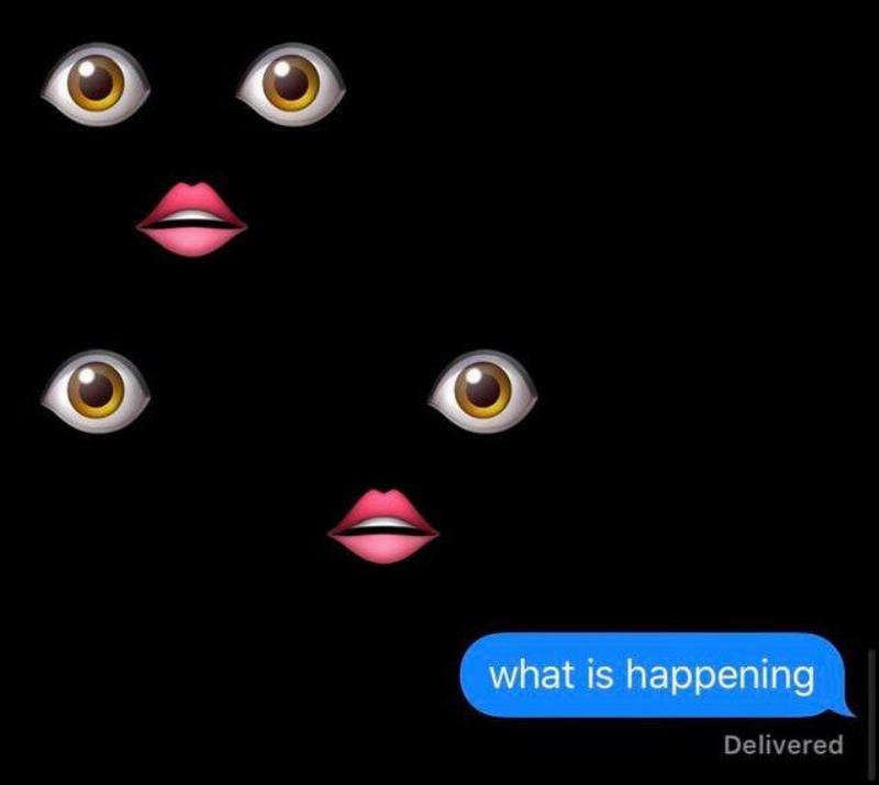text emoji eyes and lips text