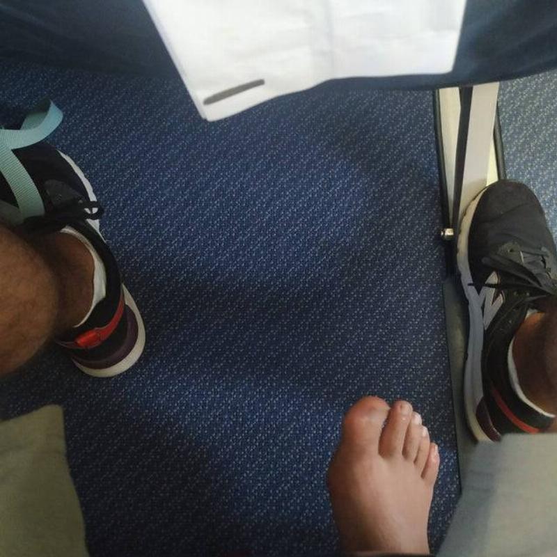 foot under the seat for no reason