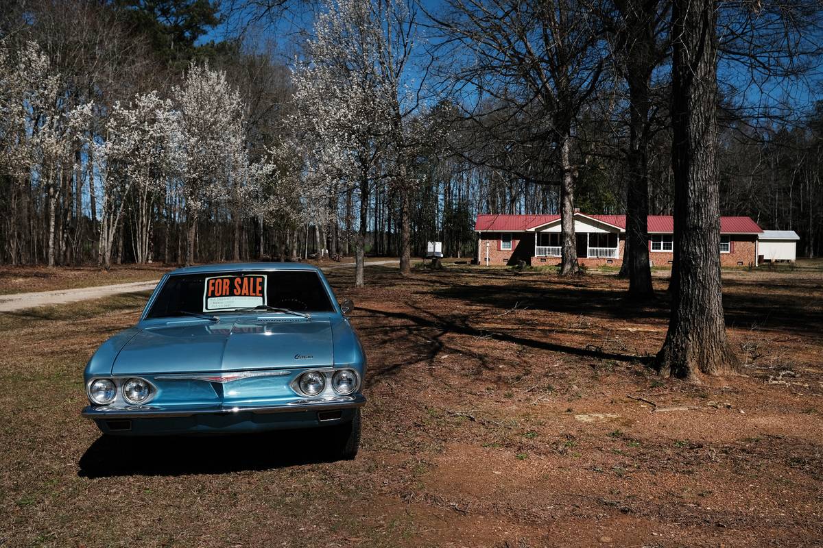 for sale car A car sits for sale in a rural and economically distressed part of South Carolina.