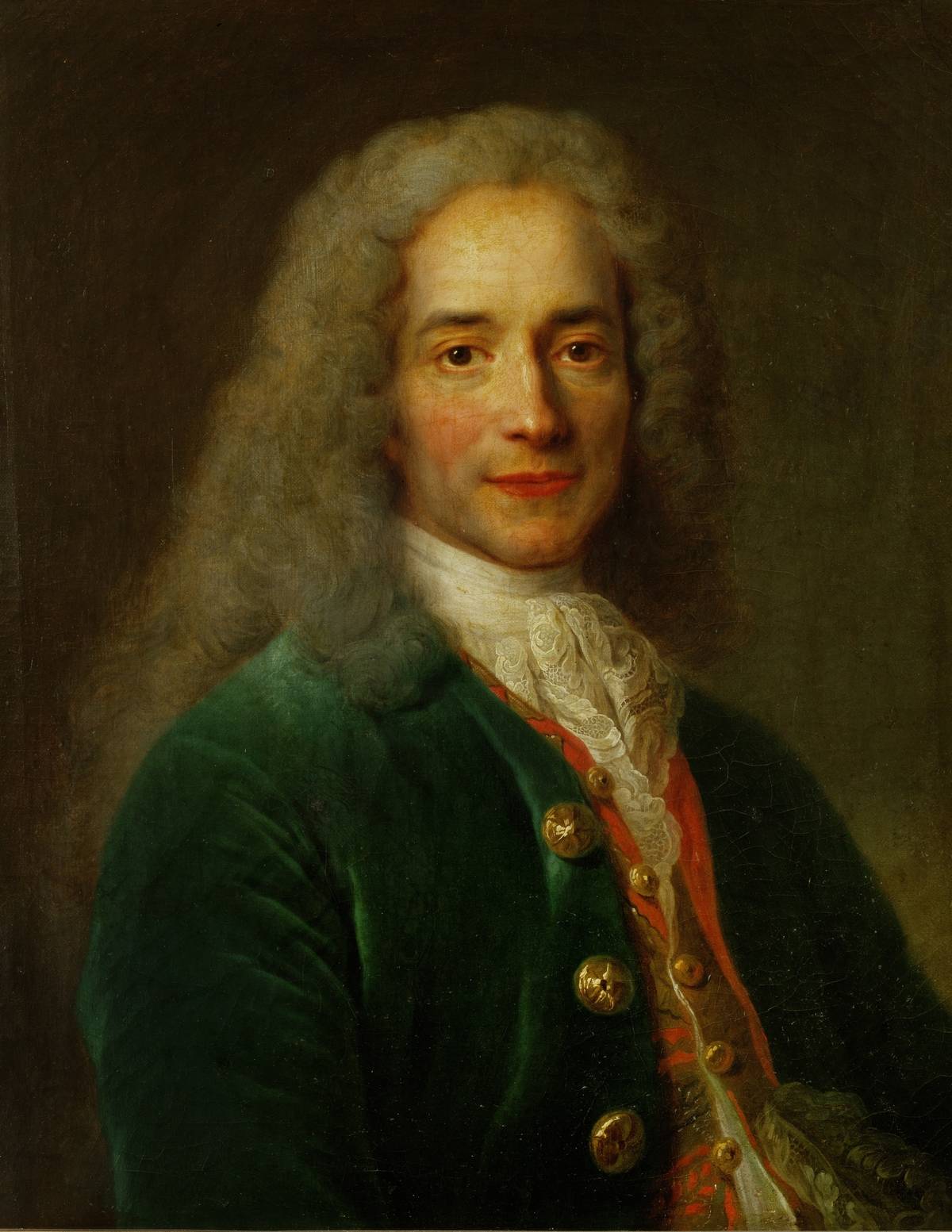 An Enlightenment writer is painted in the 1700s.