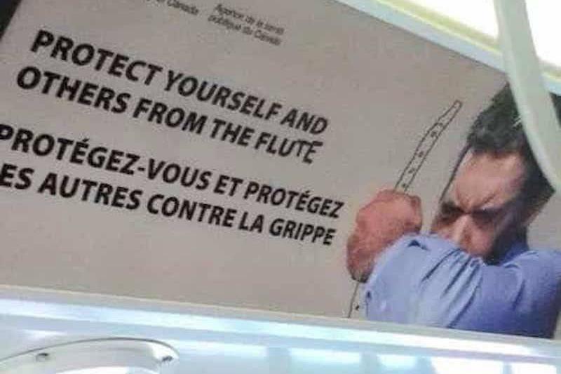 Protect-yourself-from-the-flu-sign-changed-to-protect-yourself-from-the-flute-69327 Protect yourself from the flu sign changed to protect yourself from the flute