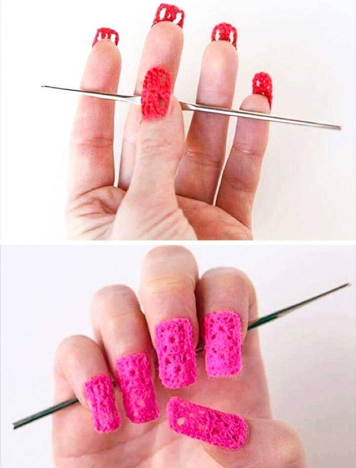 crochet fingernail art
