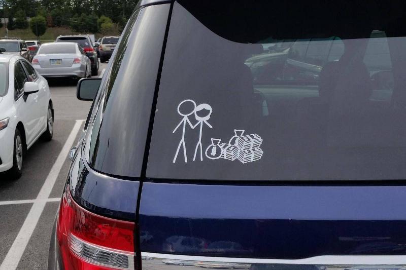 Stick People Stick people bumper sticker double income no kids