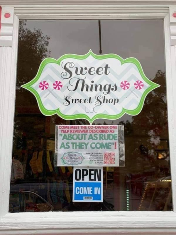 bad review into a positive store front bad review into a positive store front sign