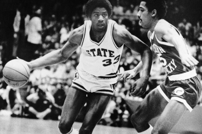 Magic Johnson in College Basketball Action
