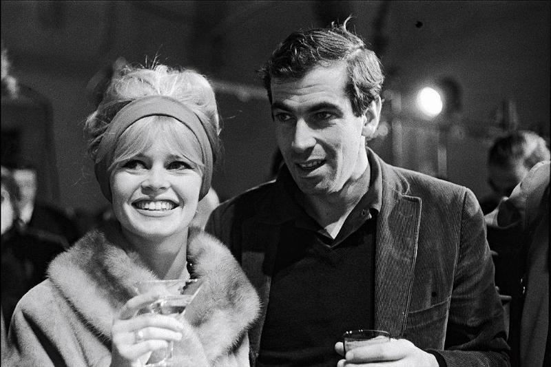 Brigitte Bardot with Roger Vadim in the Filming Of 