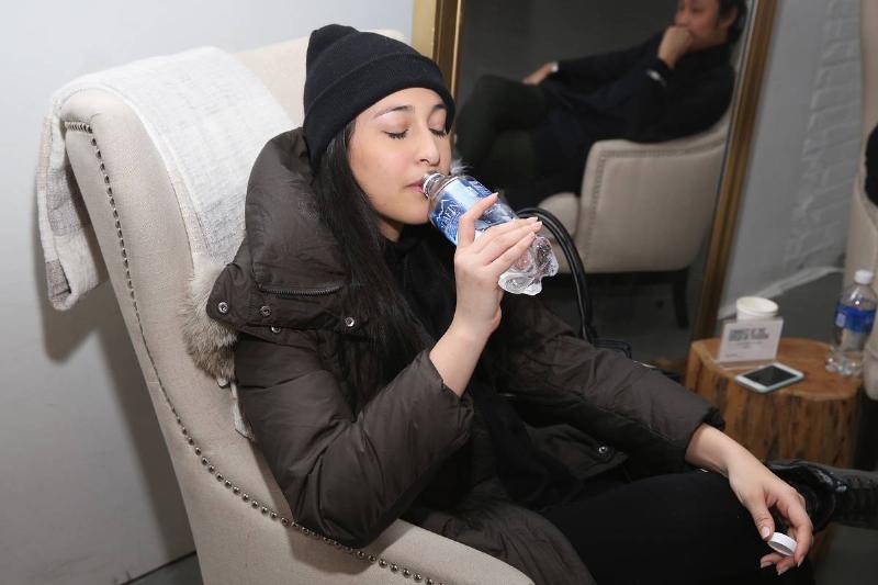 GettyImages-510442198 A New York Fashion Week attendee enjoys drinking from an Aquafina bottle on Day 5 of New York Fashion Week: The Shows at Skylight Clarkson Sq on February 15, 2016 in New York City