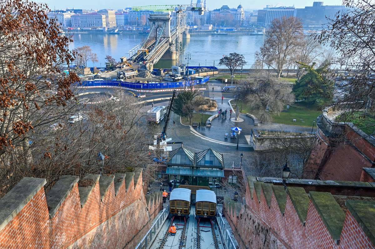 Aerial view of Budapest Hungary 