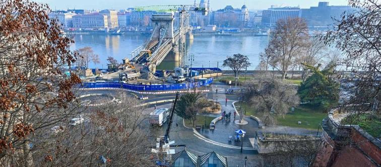 Aerial view of Budapest Hungary