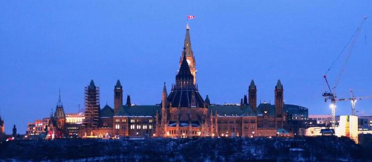 General view of Parliament Hill, the home of Canada`s national government