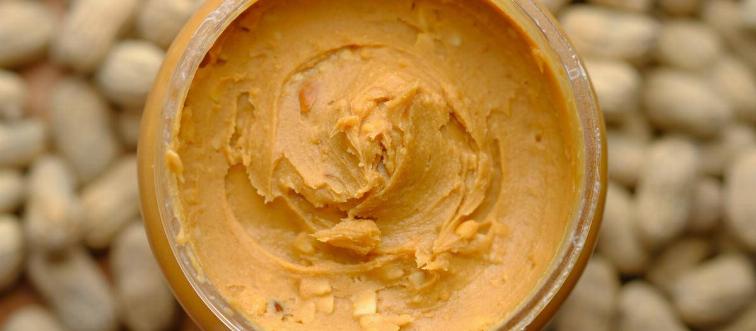 Peanut butter in a jar.