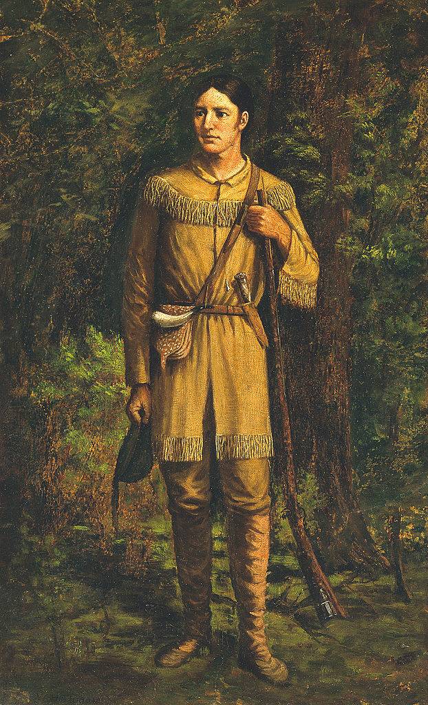 davy crockett in deerskins