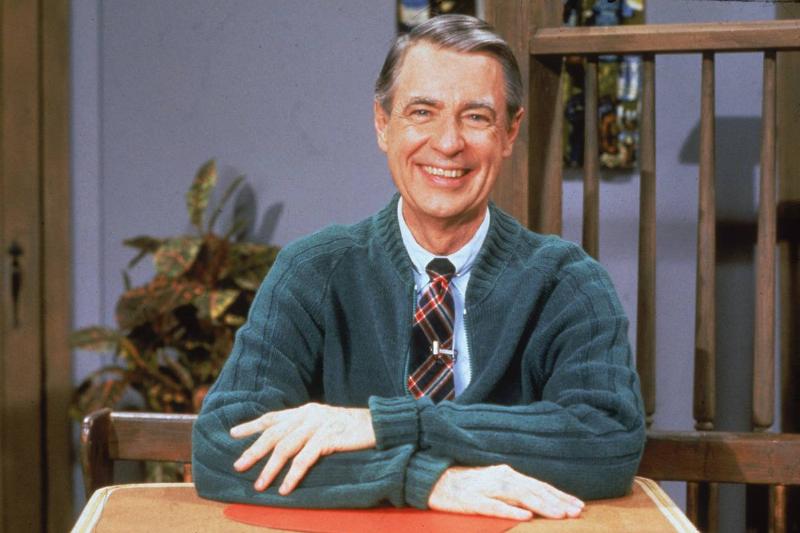 Portrait of American educator and television personality Fred Rogers of the television series 'Mister Rogers' Neighborhood,' circa 1980s