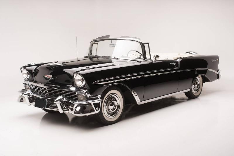 1956 Chevrolet Black BelAir Convertible