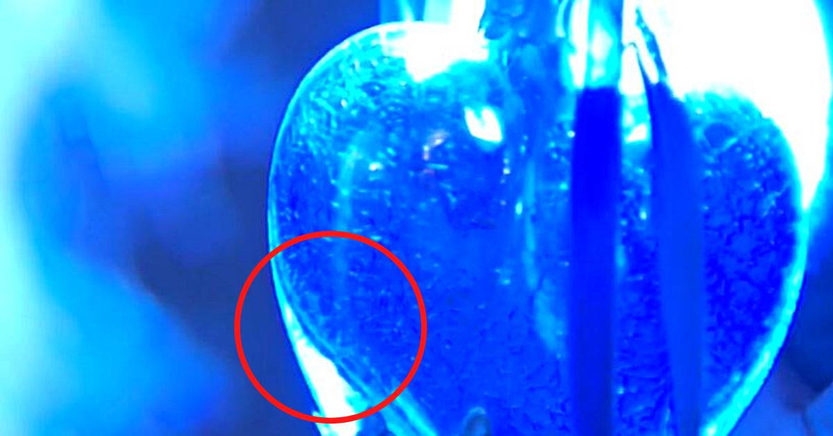 red circle around powder