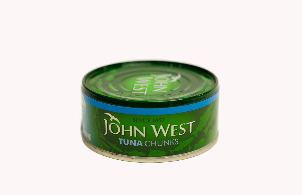 close up of John West Tuna Chunks
