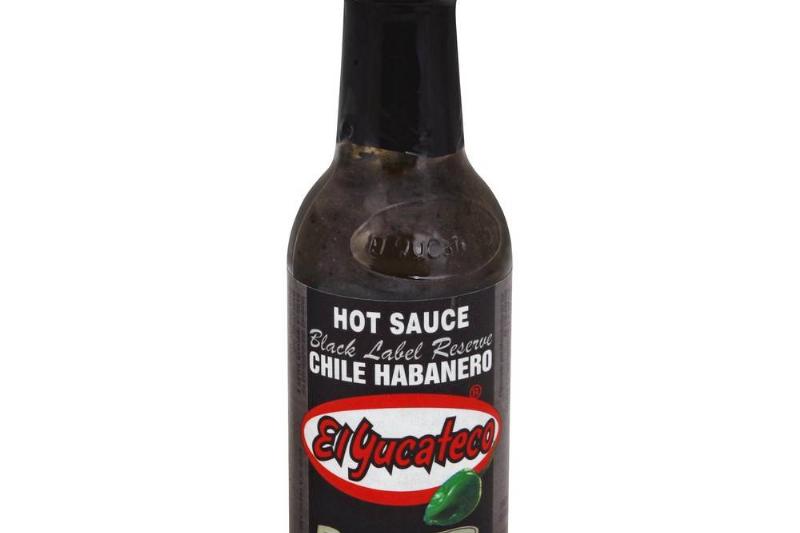 Bottle of El Yucateco Black Label Reserve Chile Habanero Bottle of El Yucateco Black Label Reserve Chile Habanero