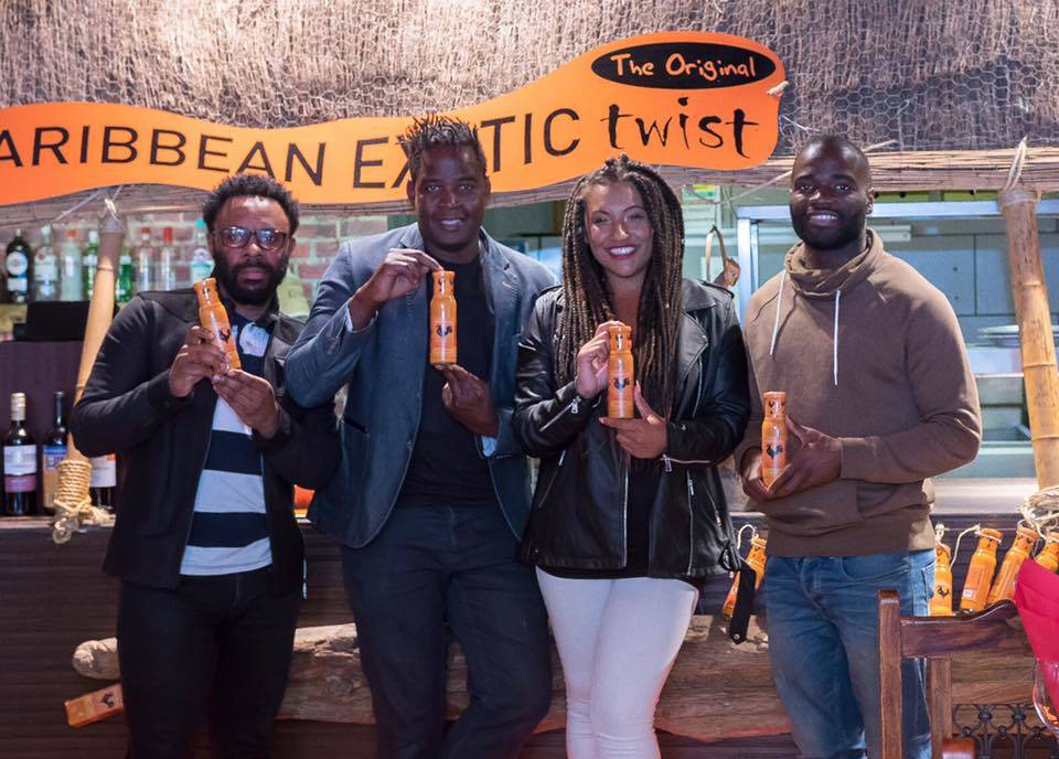 Apollo poses with customers